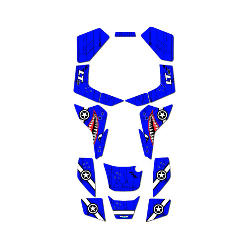 suzuki lt80 graphics kit all years predator series blue