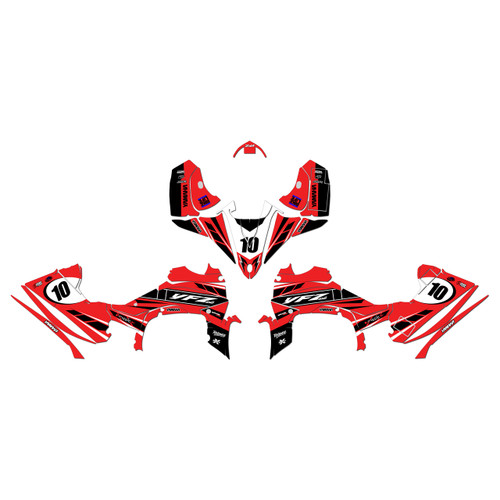 yamaha yfz450r graphics kit 2014-2026 speed series red