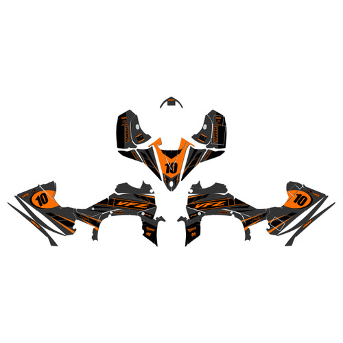 yamaha yfz450r graphics kit 2014-2026 speed series orange-shift