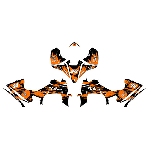 yamaha yfz450r graphics kit 2014-2026 splash series orange