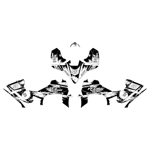 yamaha yfz450r graphics kit 2014-2026 splash series white