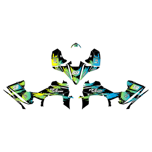 yamaha yfz450r graphics kit 2014-2026 splash series yellow-shift