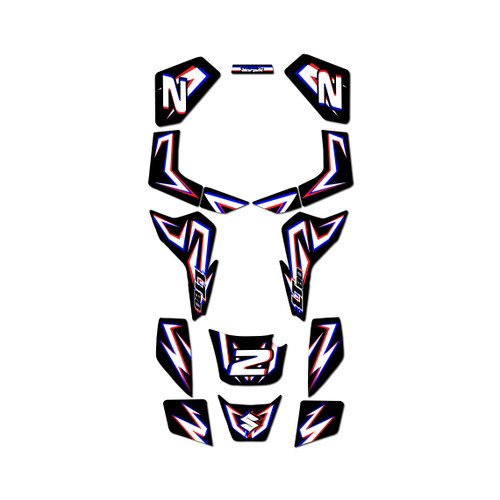 suzuki lt80 graphics kit all years vision series red