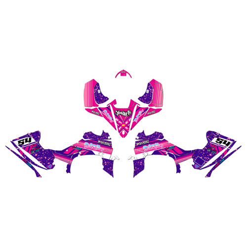 yamaha yfz450r graphics kit 2014-2026 split series pink