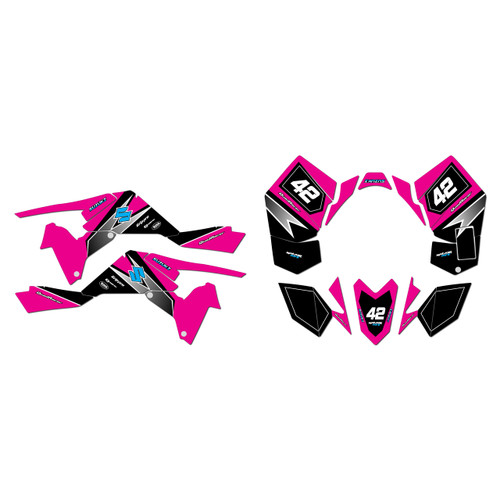 suzuki ltr450 graphics kit 2006-2011 factory series magenta