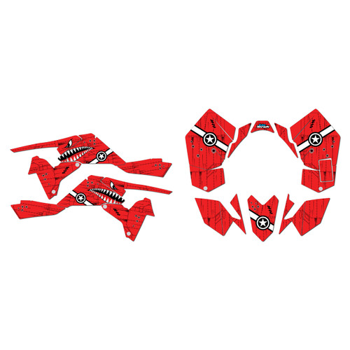 suzuki ltr450 graphics kit 2006-2011 predator series red