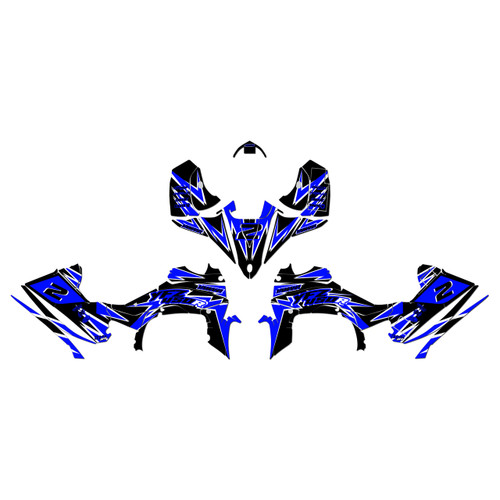 yamaha yfz450r graphics kit 2014-2026 vision series blue