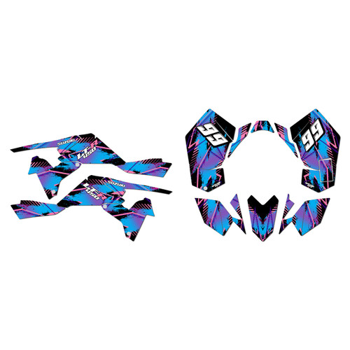 suzuki ltr450 graphics kit 2006-2011 retro series magenta