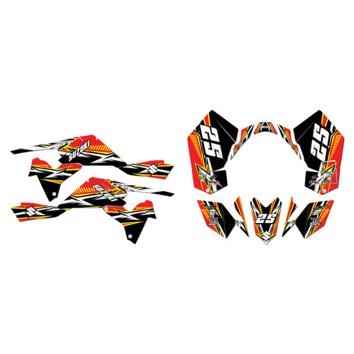 suzuki ltr450 graphics kit 2006-2011 shred series red