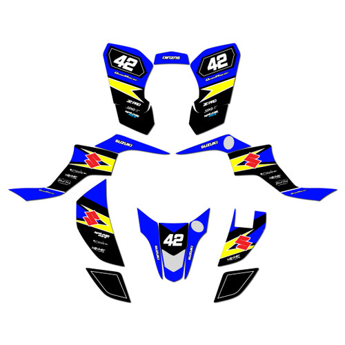 suzuki ltz50 graphics kit 2007-2026 factory series blue