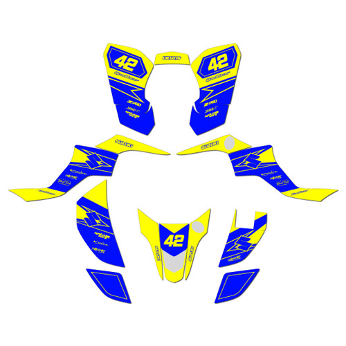 suzuki ltz50 graphics kit 2007-2026 factory series blue-shift