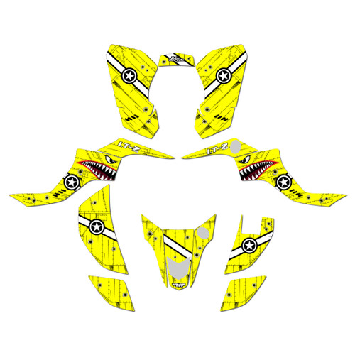 suzuki ltz50 graphics kit 2007-2026 predator series yellow