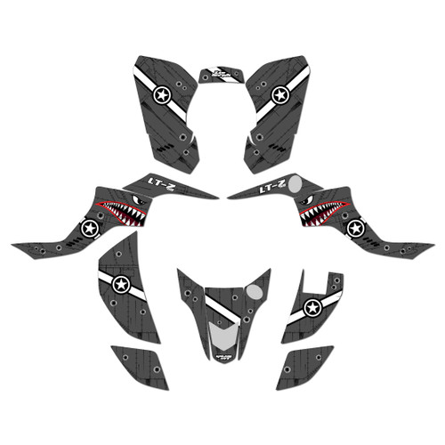 suzuki ltz50 graphics kit 2007-2026 predator series smoke