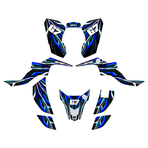 suzuki ltz50 graphics kit 2007-2026 prime series blue