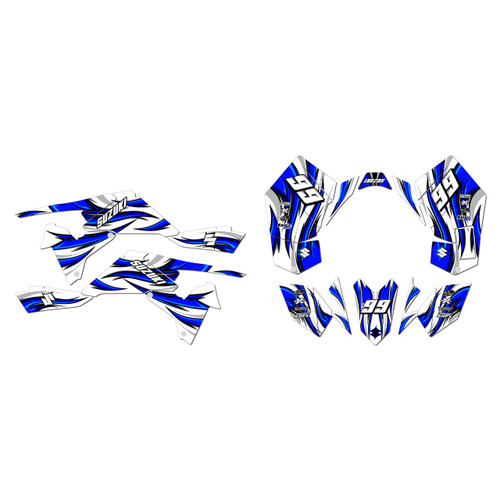 suzuki ltr450 graphics kit 2006-2011 swift series blue