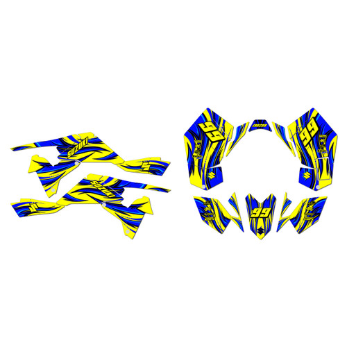 suzuki ltr450 graphics kit 2006-2011 swift series yellow