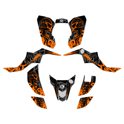 suzuki ltz50 graphics kit 2007-2026 revolt series orange