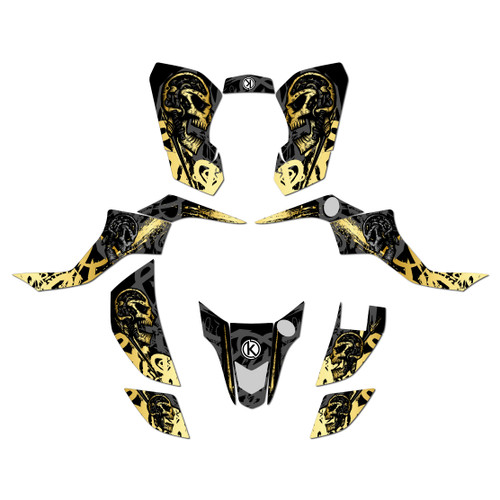 suzuki ltz50 graphics kit 2007-2026 revolt series gold