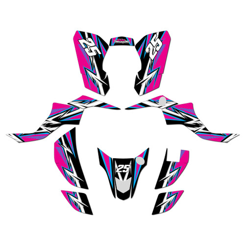 suzuki ltz50 graphics kit 2007-2026 shred series magenta