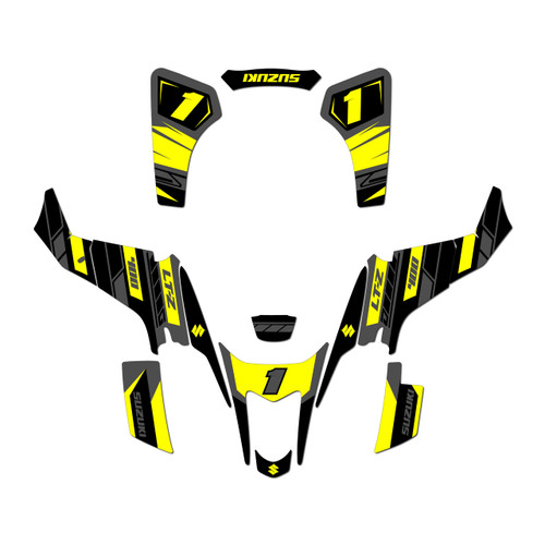 suzuki ltz400 graphics kit 2003-2008 blazing series yellow