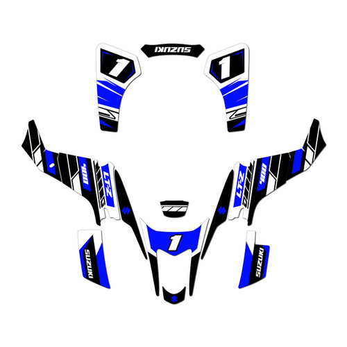 suzuki ltz400 graphics kit 2003-2008 blazing series blue