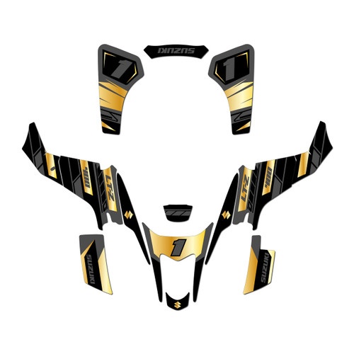 suzuki ltz400 graphics kit 2003-2008 blazing series gold