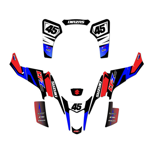 suzuki ltz400 graphics kit 2003-2008 division series red