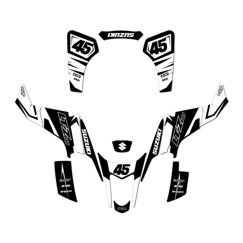 suzuki ltz400 graphics kit 2003-2008 division series white