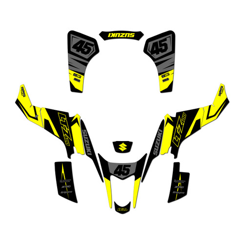 suzuki ltz400 graphics kit 2003-2008 division series yellow