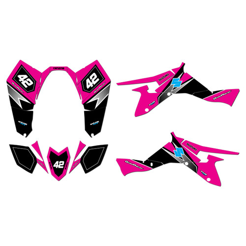 suzuki ltz400 graphics kit 2009-2014 factory series magenta