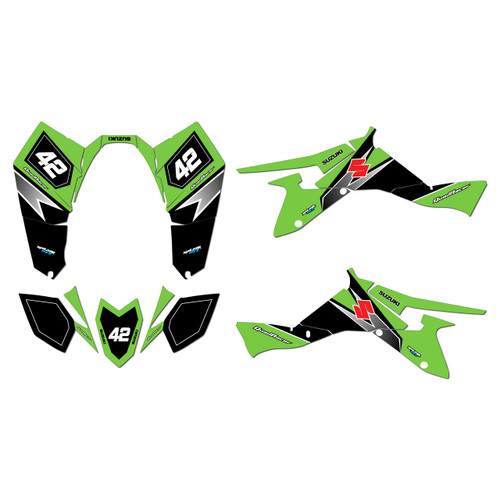 suzuki ltz400 graphics kit 2009-2014 factory series green