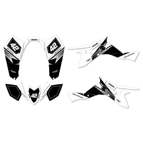 suzuki ltz400 graphics kit 2009-2014 factory series white