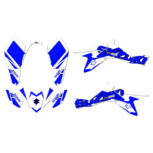 suzuki ltz400 graphics kit 2009-2014 flow series blue-shift