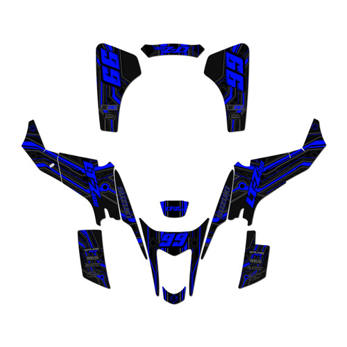 suzuki ltz400 graphics kit 2003-2008 electron series blue