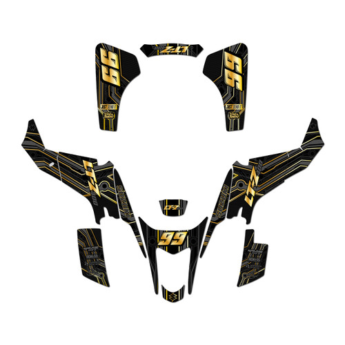 suzuki ltz400 graphics kit 2003-2008 electron series gold