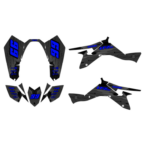 suzuki ltz400 graphics kit 2009-2014 fracture series blue-shift