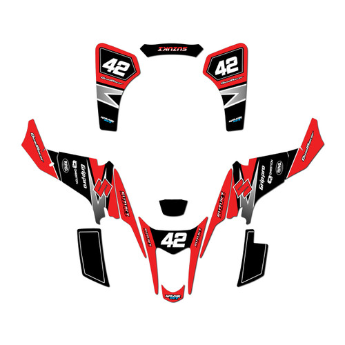 suzuki ltz400 graphics kit 2003-2008 factory series red
