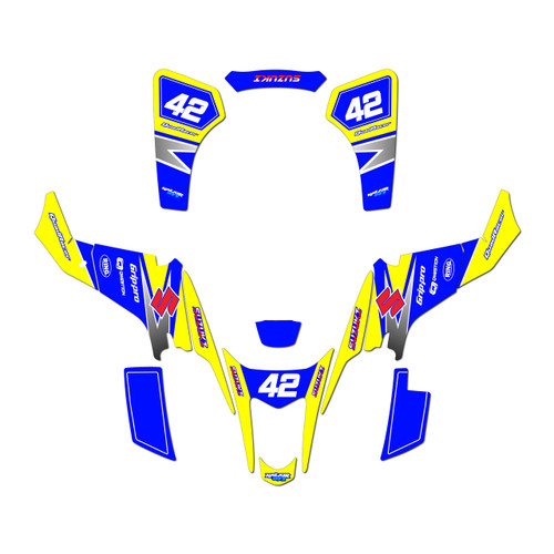 suzuki ltz400 graphics kit 2003-2008 factory series blue-shift