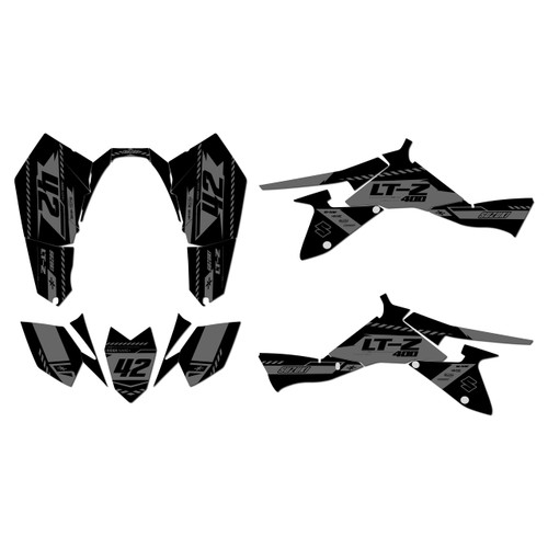 suzuki ltz400 graphics kit 2009-2014 lethal series smoke