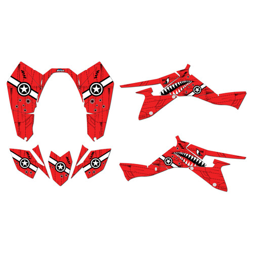 suzuki ltz400 graphics kit 2009-2014 predator series red