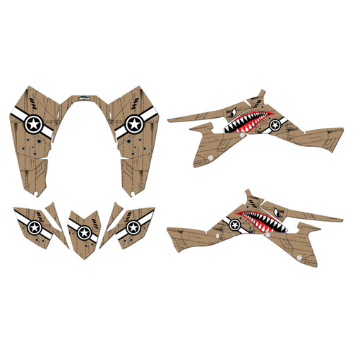 suzuki ltz400 graphics kit 2009-2014 predator series tan