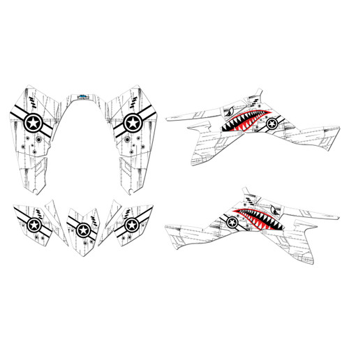 suzuki ltz400 graphics kit 2009-2014 predator series white