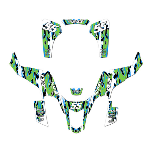 suzuki ltz400 graphics kit 2003-2008 incision series green
