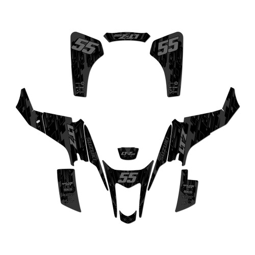 suzuki ltz400 graphics kit 2003-2008 incision series smoke
