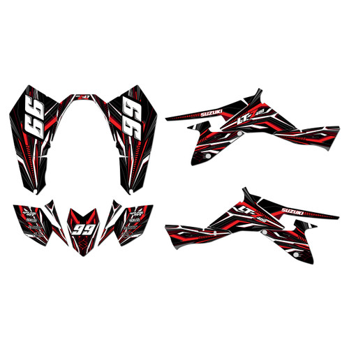 suzuki ltz400 graphics kit 2009-2014 prime series red