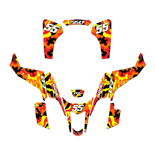 suzuki ltz400 graphics kit 2003-2008 invasion series red