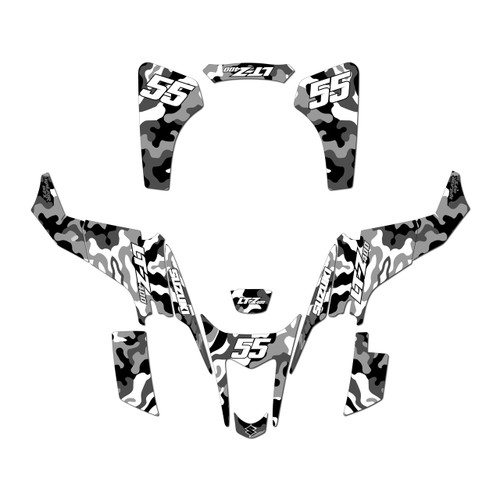 suzuki ltz400 graphics kit 2003-2008 invasion series white