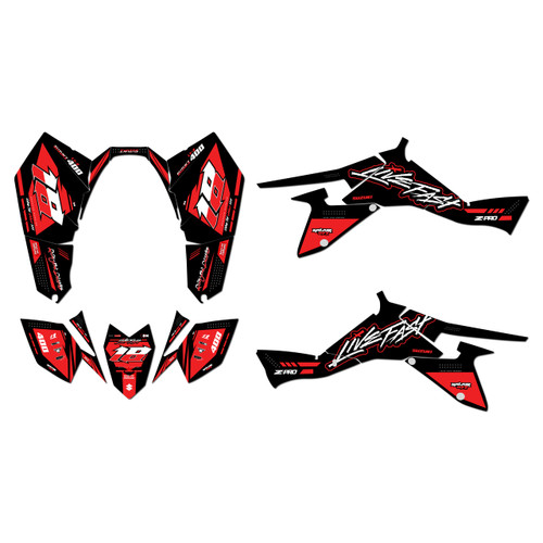 suzuki ltz400 graphics kit 2009-2014 rebel series red