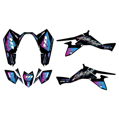 suzuki ltz400 graphics kit 2009-2014 rebel series magenta