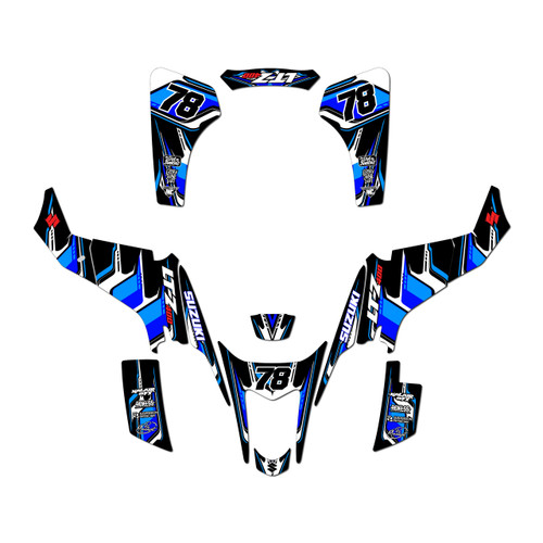suzuki ltz400 graphics kit 2003-2008 klutch series blue